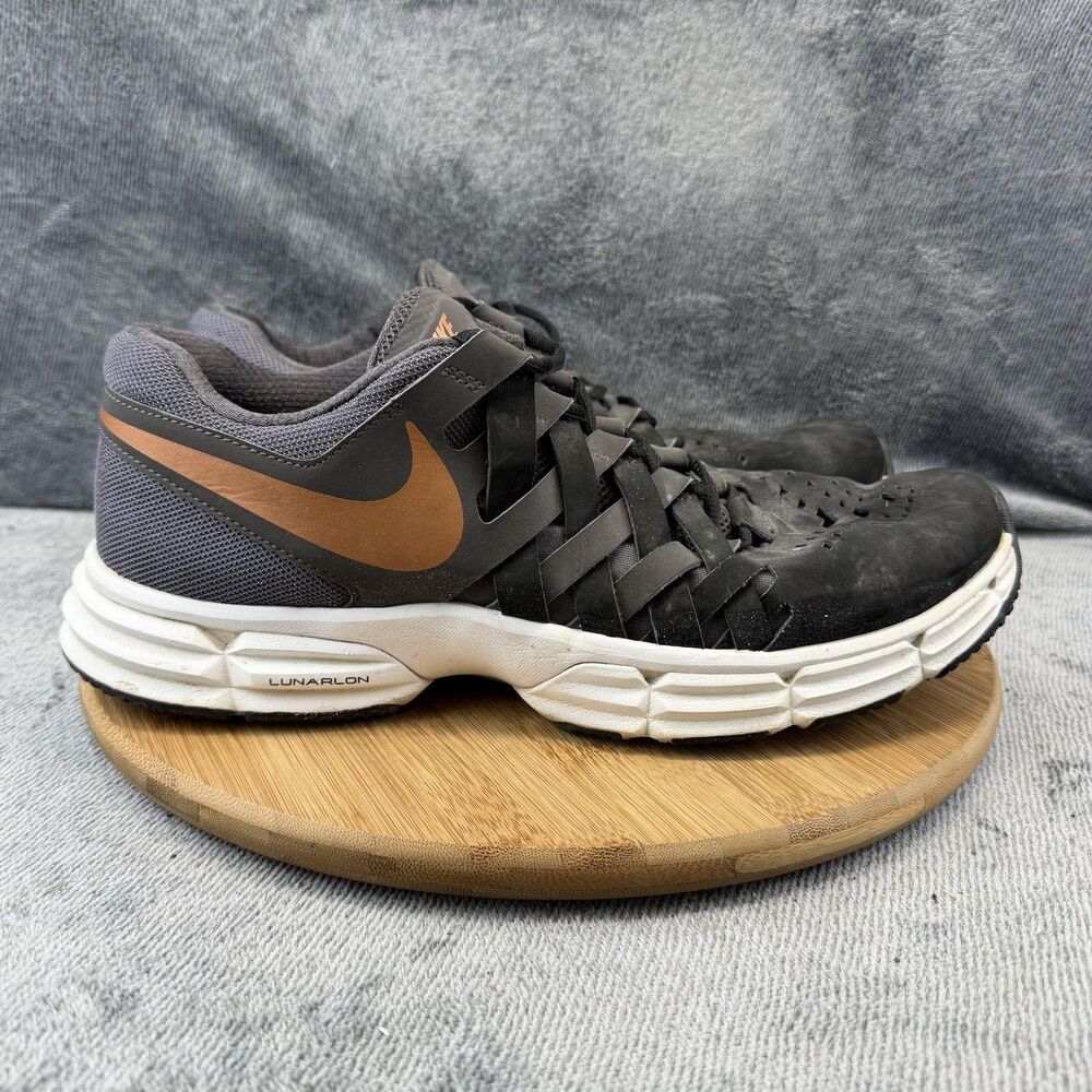 Nike Lunar Fingertrap TR Shoes Mens Size 12 Black Training Sneakers 898066-015